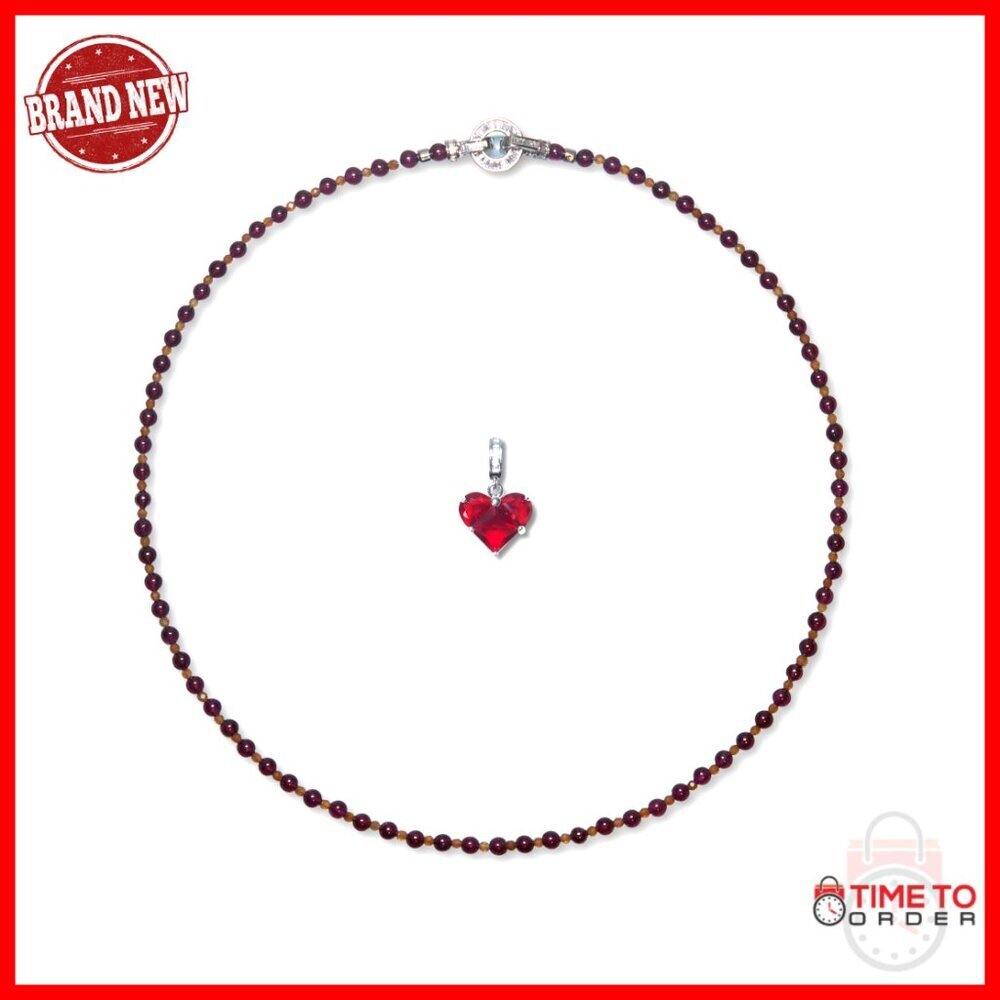 Handmade Natural Crystal Beaded Necklace with Detachable Pendant, 4 Lengths